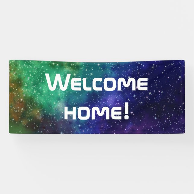 Colorful Galaxy "Welcome Home" Banner (Horizontal)