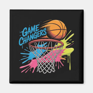 Colorful Game Changers Basketball Tie Dye Color Sp Magnet