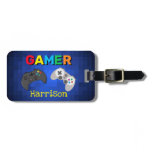 Colorful Gamer Video Game Personalized Luggage Tag