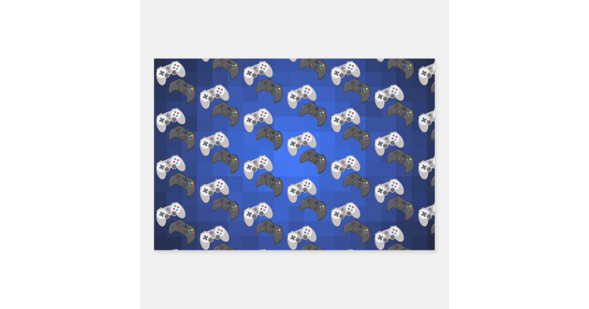 Colorful Gamer Video Game Wrapping Paper Sheets Zazzle Com