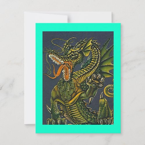 COLORFUL GAMING-STYLE DRAGON ~ PARTY INVITATION