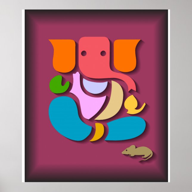 Colorful Ganesha Poster (Front)