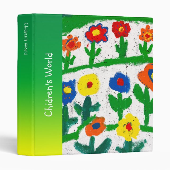 Colorful garden 3 ring binder (Front/Spine)