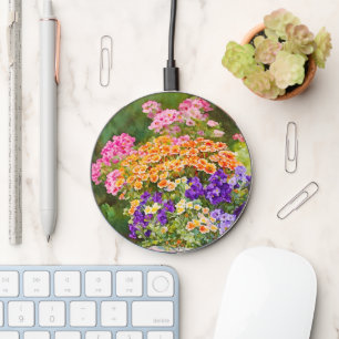 Colorful Garden Art Flowers Charger