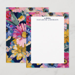 Colorful Garden Botanical Floral Note Card