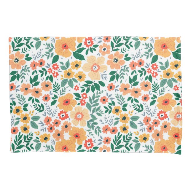 Colorful Garden Bouquet Pattern Pillow Case (Front)