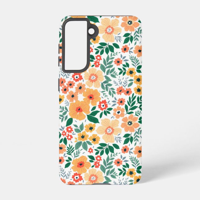 Colorful Garden Bouquet Pattern Samsung Galaxy Case (Back)