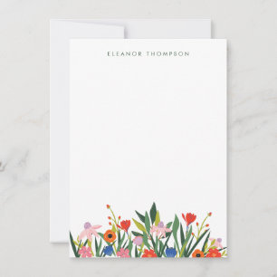 Colorful Garden Floral Bridal Shower Custom Thank You Card