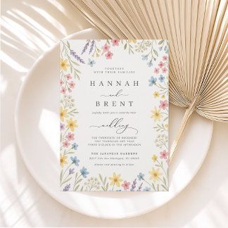 Colorful Garden Floral Wedding Invitation