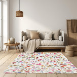Colorful Garden Flowers Boho Wildflower Home Decor Rug<br><div class="desc">Transform your living space into a bohemian oasis with our vibrant and enchanting rectangular rug,  featuring a stunning design of colorful boho wildflowers. This rug is not just a simple floor covering but a work of art that will elevate the ambiance of any room in your home.</div>