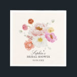 Colorful Garden Flowers Bridal Shower  Napkins<br><div class="desc">Floral bridal shower napkins.</div>