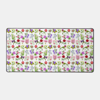 Colorful Garden Flowers Desk Mat