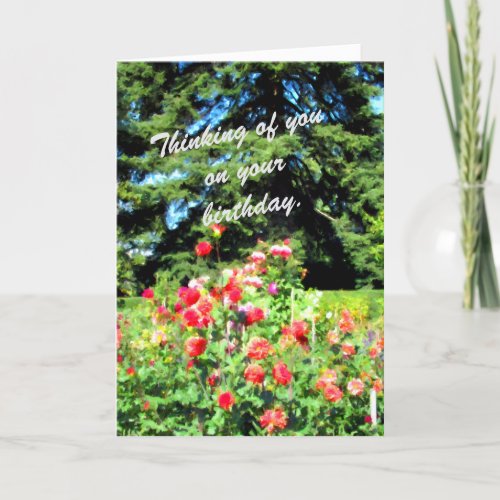 Colorful Garden Flowers for a Special Person Card