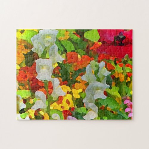 Colorful Garden Flowers Jigsaw Puzzle