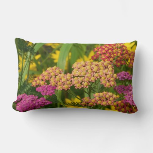 Colorful Garden Flowers  Lumbar Pillow