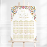 Colorful Garden Flowers Wedding Seating Chart at Zazzle