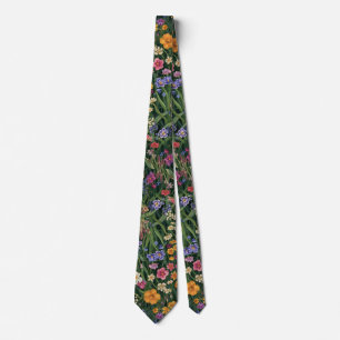 Colorful Garden Flowers Wildflower Spring Meadow Neck Tie