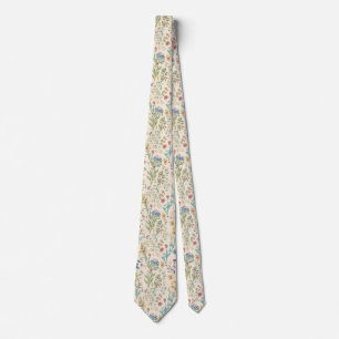 Colorful Garden Flowers Wildflower Spring Meadow Neck Tie