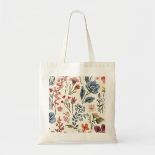 Colorful Garden Flowers Wildflower Spring Meadow Tote Bag