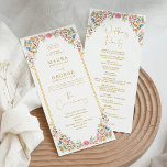 Colorful Garden Flowers Wildflower Wedding Program<br><div class="desc">Colorful wildflower wedding program</div>