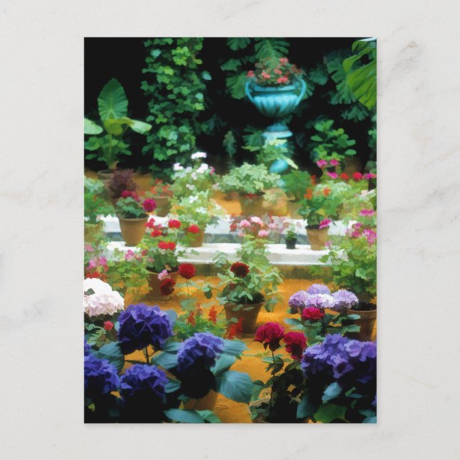 Colorful Garden in Andalucia, Spain - Roses Postcard (Front)