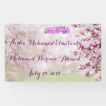 Colorful Garden Islamic Muslim Wedding Banner