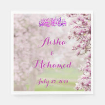 Colorful Garden Islamic Muslim Wedding Napkins