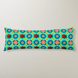 🌸 Colorful Garden Ladybugs Cozy Home Style 🌸 Body Pillow