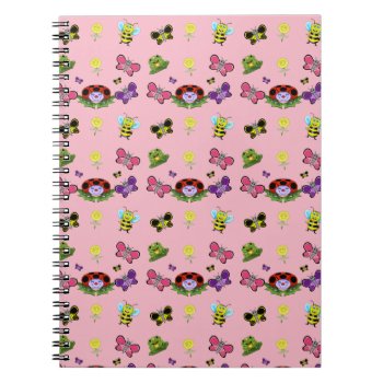 Colorful Garden Spiral Notebook by Shenanigins at Zazzle