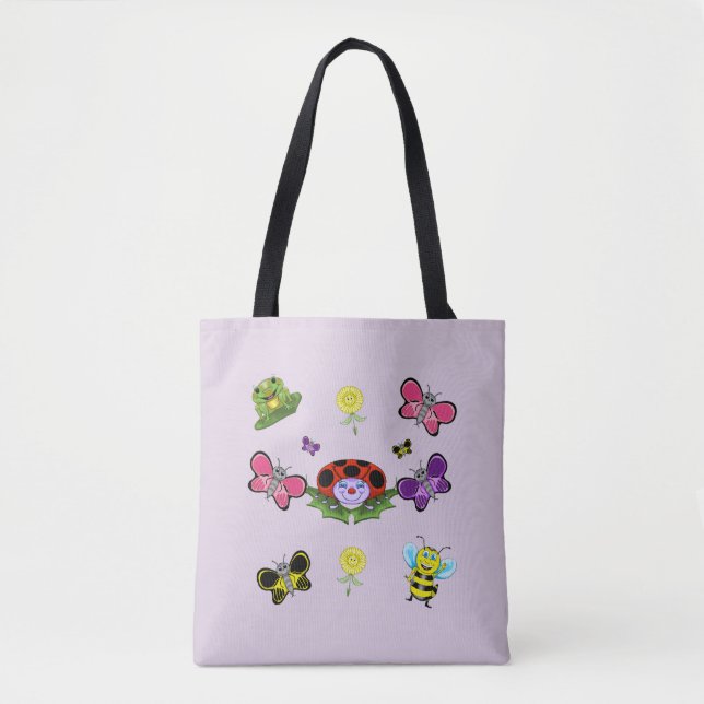 Colorful Garden Tote Bag (Front)