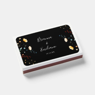 Colorful Garden Wildflower Wedding Matchboxes
