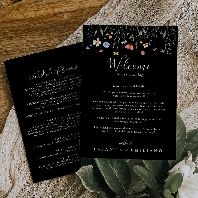  Colorful Garden Wildflower Wedding Welcome Letter (Creator Uploaded)