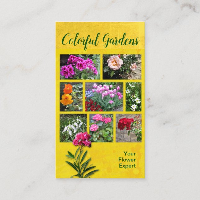 Colorful Gardens Business Card (Front)