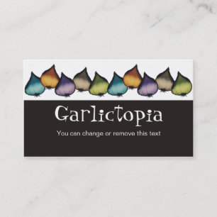 colorful garlic food cooking catering business ... card