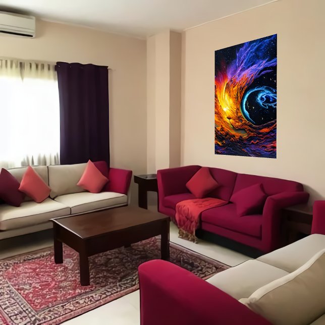 Colorful gas cloud in space | AI Art Poster (Creator Uploaded)