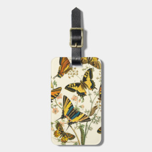 Colorful Gathering of Butterflies and Caterpillars Luggage Tag