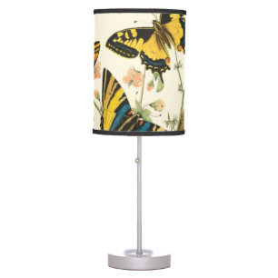 Colorful Gathering of Butterflies and Caterpillars Table Lamp