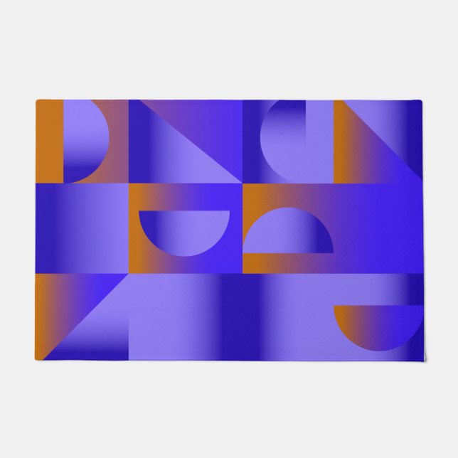 Colorful gathering time abstract modern gradient doormat (Front)