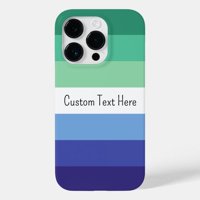 Colorful Gay Flag Custom Text Case-Mate iPhone Case (Back)