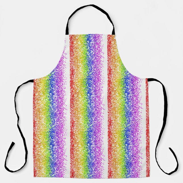 Colorful Gay LGBT Rainbow Flag Design Apron (Front)