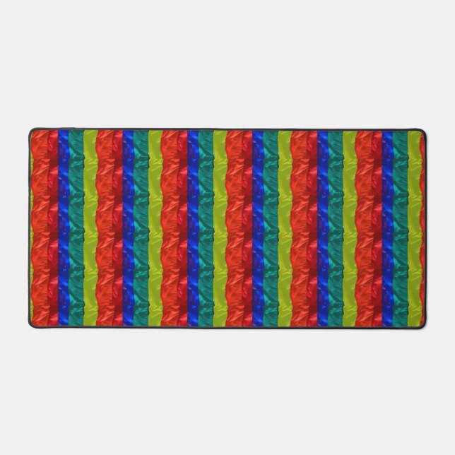 Colorful Gay LGBT Rainbow Flag Design Desk Mat (Front)