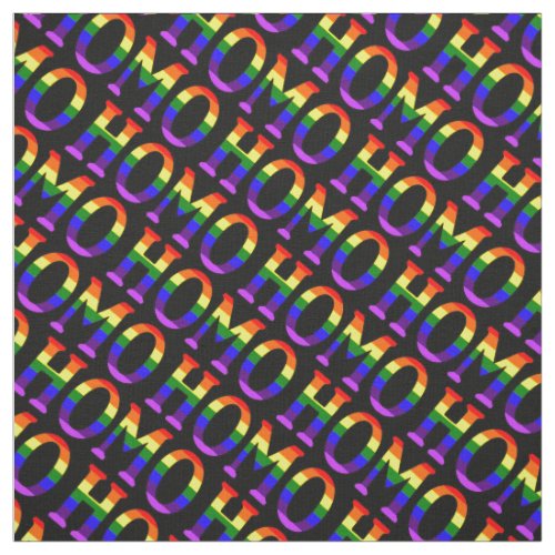 Colorful Gay Rainbow Colors Homo Pattern Fabric