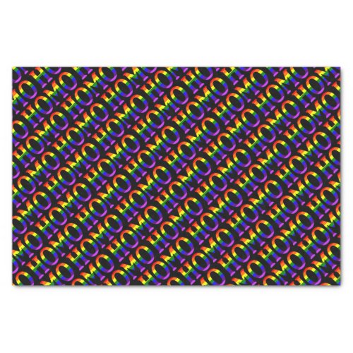 Colorful Gay Rainbow Colors Homo Pattern Tissue Paper
