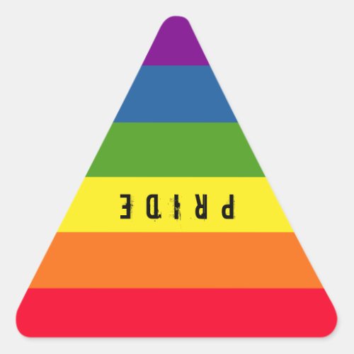 Colorful Gay Rainbow Pride Triangle Triangle Sticker