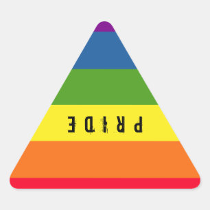 Colorful Gay Rainbow Pride Triangle Triangle Sticker