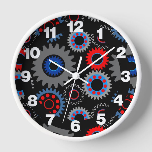 Colorful Gears Clock (Front)