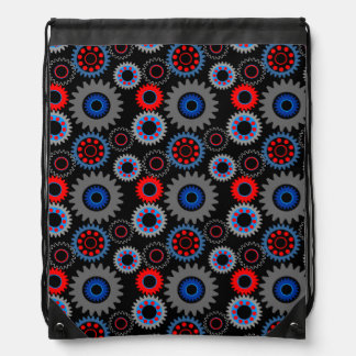 Colorful Gears Drawstring Bag