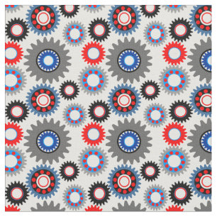 Colorful Gears Fabric