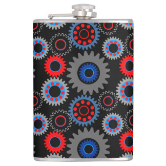 Colorful Gears Flask