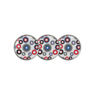 Colorful Gears Golf Ball Marker